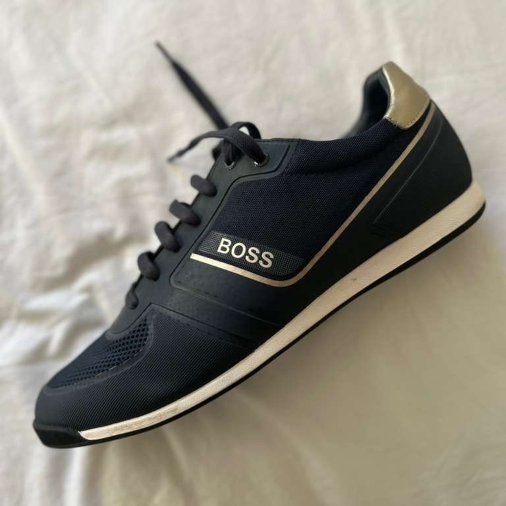 Boss Men's Sneakers in Black and Gold
